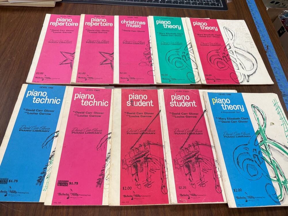 David Carr Glover Piano Sheet Music Lesson Theory Technic Christmas Vintage